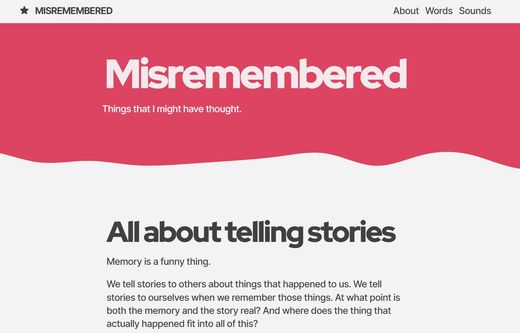 Misremembered